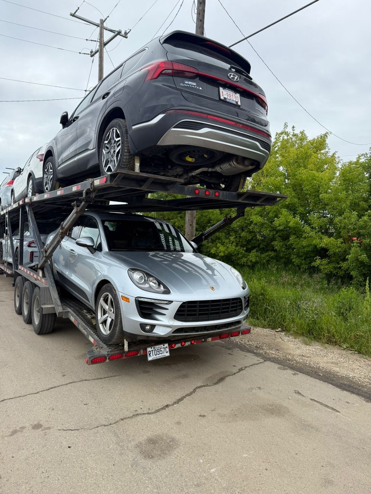 Used Cars loaded on Auto Hauler
