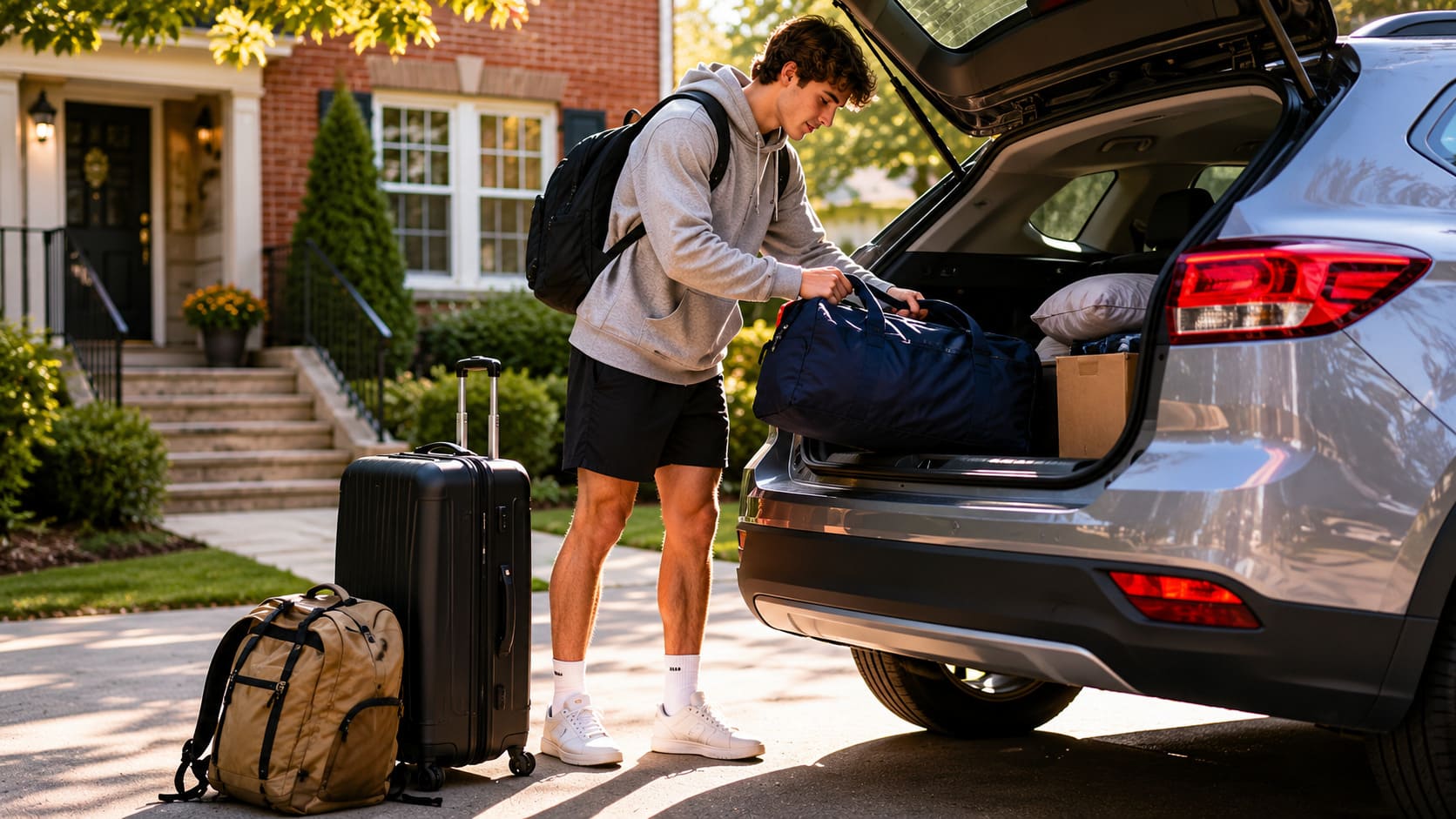 Student preparing to ship their car to university in Canada